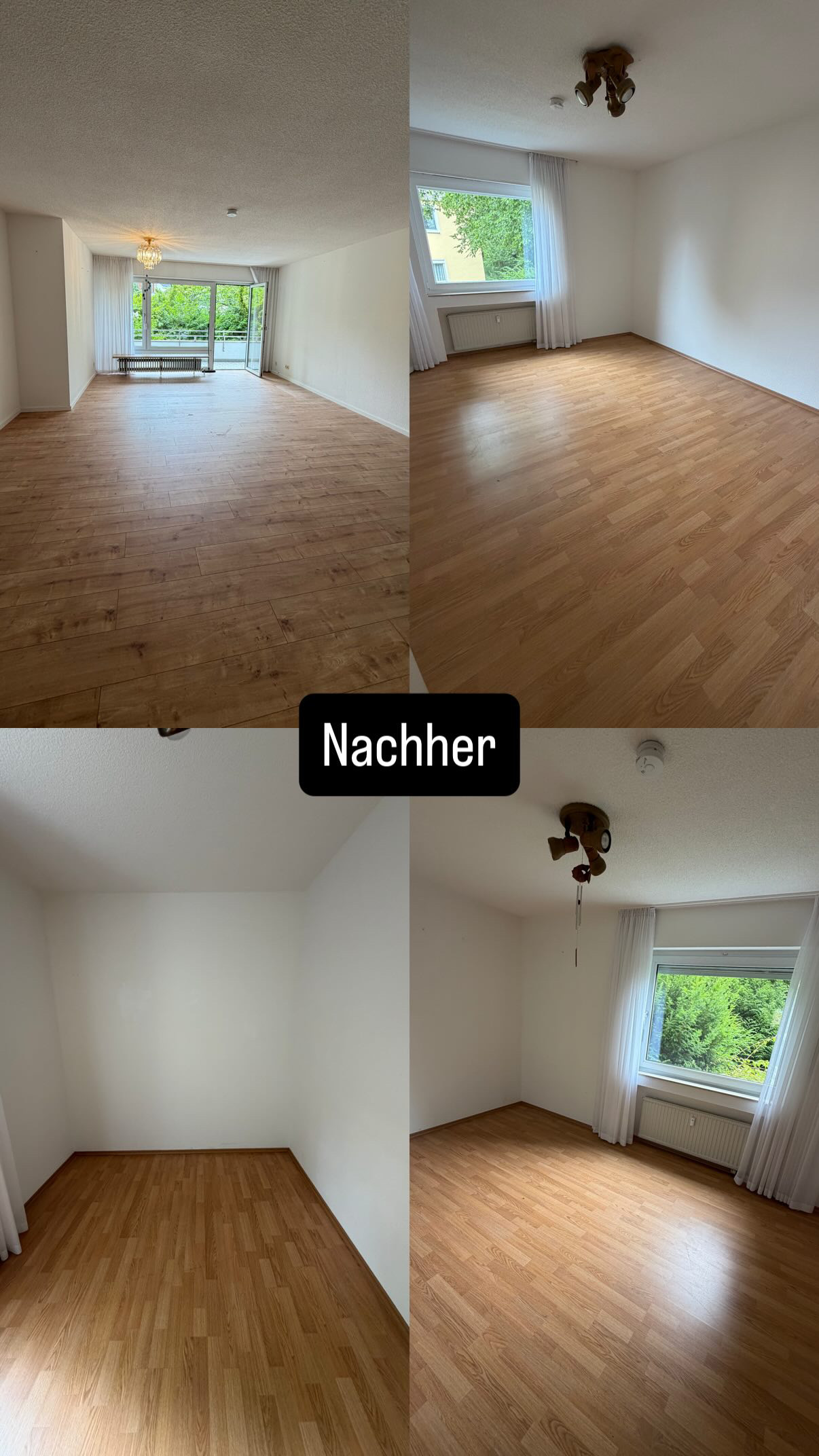 Wohnung nach der Entrümpelung und besenreinen Übergabe